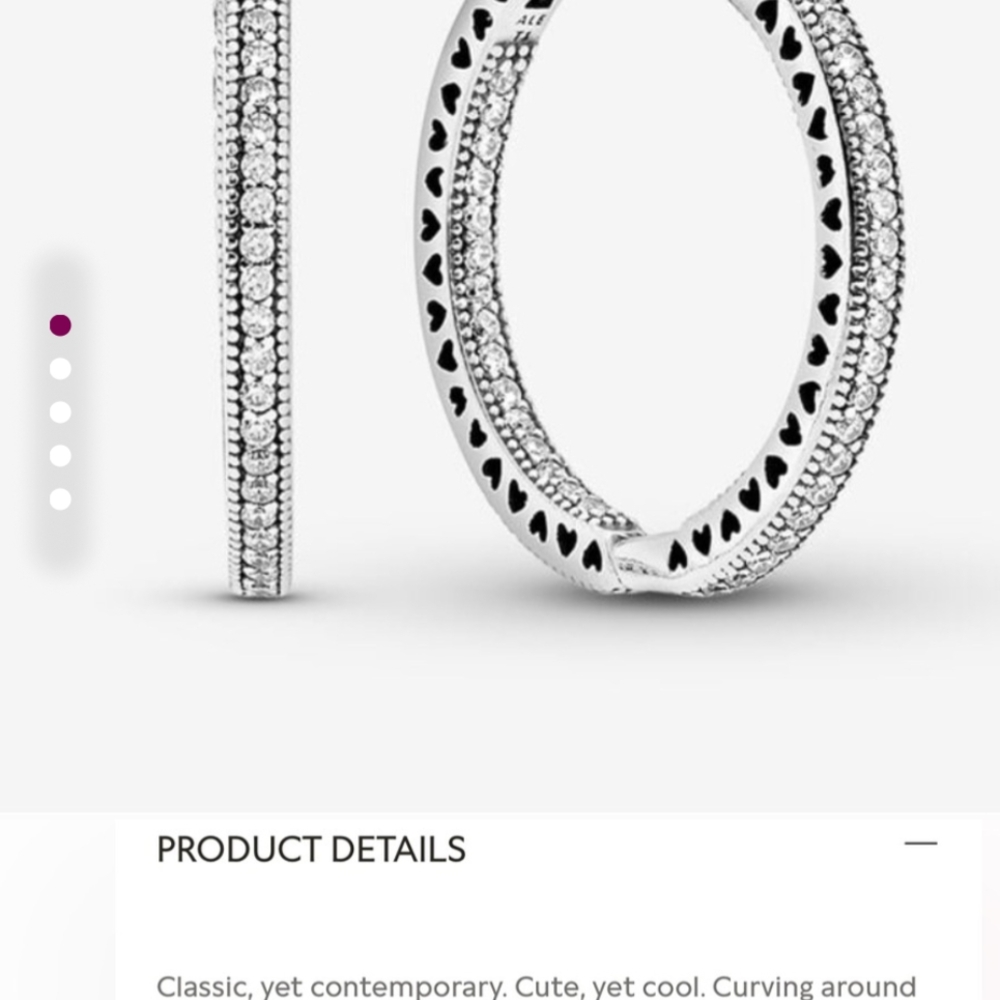 Pandora Silver Hoop Earrings